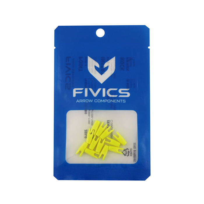 Хвостовик FIVIX PIN NOCK SMALL  FULL YELLOW 12 штук в упаковке