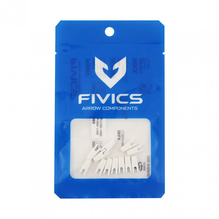 Хвостовик FIVIX PIN NOCK SMALL  FULL WHITE 12 штук в упаковке