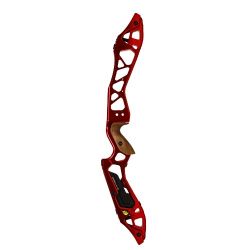 Рукоятка KINETIC RISERS CNC ELEZO 25" LH ANODIZED RED INCLUDING BLACK WEIGHT