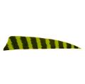 Натуральное оперение для стрел SKYLON FEATHERS SHIELD 4" RW BARRED NEON YELLOW комплект 24 штуки