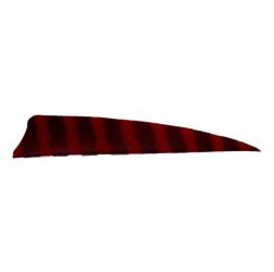 Натуральное оперение для стрел SKYLON FEATHERS SHIELD 4" RW BARRED RED комплект 24 штуки