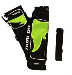 Колчан AVALON TARGET QUIVERS CLASSIC 3TUBES WITH BELT AND 2 POCKETS RH BLACK/GREEN