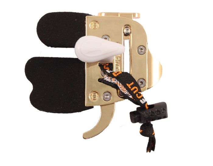 Напальчник DECUT OLYMPIC RECURVE TAB PROMIX HEAVY METAL FRAME LEATHER RH L GOLD