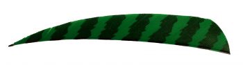 Натуральное оперение для стрел BUCK TRAIL ROUND 4" LW FEATHERS BARRED GREEN