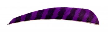 Натуральное оперение для стрел BUCK TRAIL ROUND 4" LW FEATHERS BARRED PURPLE