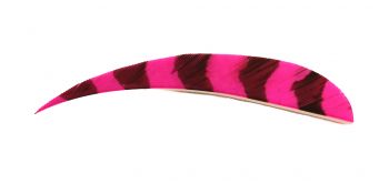 Натуральное оперение для стрел BUCK TRAIL cut SHIELD 5" LW FEATHERS BARRED PINK