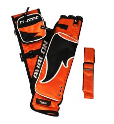 Колчан AVALON TARGET QUIVERS CLASSIC 3TUBES WITH BELT AND 2 POCKETS RH ORANGE
