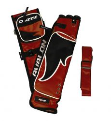 Колчан AVALON TARGET QUIVERS CLASSIC 3TUBES WITH BELT AND 2 POCKETS RH DARK RED