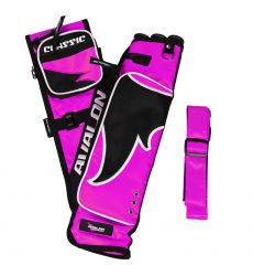Колчан AVALON TARGET QUIVERS CLASSIC 3TUBES WITH BELT AND 2 POCKETS RH PINK