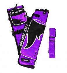 Колчан AVALON TARGET QUIVERS CLASSIC 3TUBES WITH BELT AND 2 POCKETS RH PURPLE