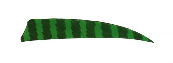 Натуральное оперение для стрел SKYLON FEATHERS SHIELD 4" RW BARRED GREEN комплект 24 штуки