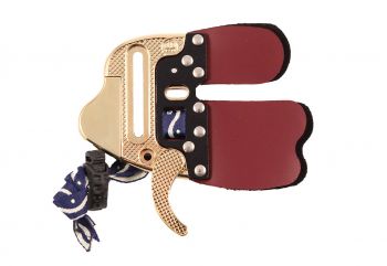 Напальчник DECUT OLYMPIC RECURVE TAB PROMIX HEAVY METAL FRAME LEATHER LH L GOLD