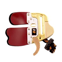 Напальчник DECUT OLYMPIC RECURVE TAB PROMIX HEAVY METAL FRAME LEATHER RH L GOLD
