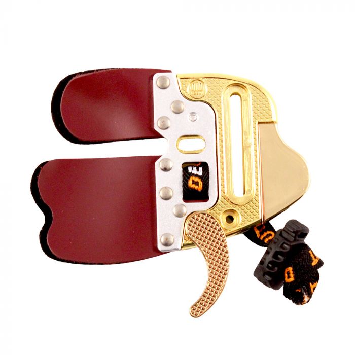 Напальчник DECUT OLYMPIC RECURVE TAB PROMIX HEAVY METAL FRAME LEATHER RH L GOLD